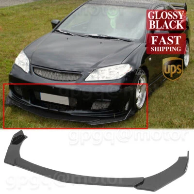 Kit de carrocería de parachoques delantero estilo JDM negro brillante para Honda Civic 2/4 puertas 04-05 Foto 1 de 4