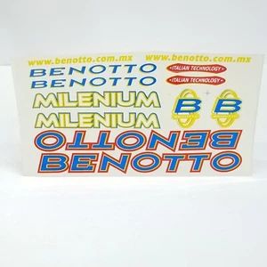 Juego de calcomanías Benotto Milenium italianas de colección marco pegatinas bicicleta ciclismo rojo - Imagen 1 de 8