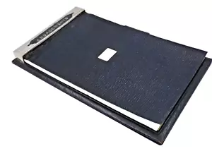 Antiguo bloc de notas diario de citas de escritorio de plata maciza y cuero 1905 Lon (1322WSY - Imagen 1 de 9
