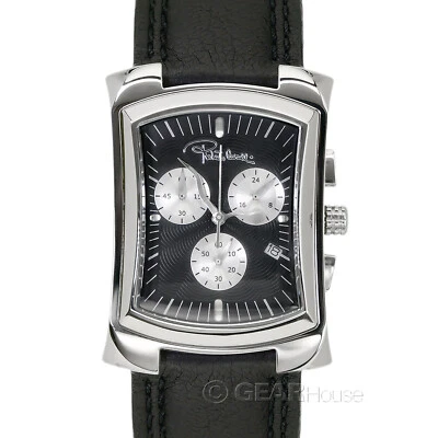 Roberto Cavalli Mens Tomahawk Chronograph Dress Watch, Black Dial, Leather Band - Image 1 of 4