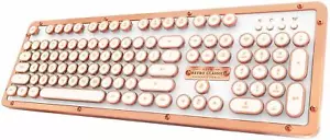 Azio Retro Classic Series Keyboard Typewriter Look Mechanical Vintage Luxury NEW - Picture 1 of 25