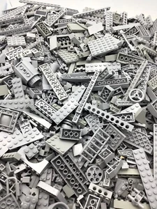 1 POUND OF LIGHT GREY LEGO PIECES RANDOMLY PICKED BRICKS PARTS MOC BULK  - Picture 1 of 3