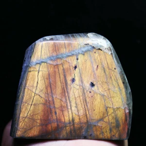 1.65lb Natural Labradorite Stone Quartz Crystal Palm Stone Mineral Specimen - Picture 1 of 12
