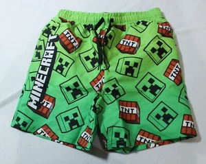 Minecraft Boy's Vanilla Underground Creeper Swim Shorts WR4 Green Size 9-10Y NWT - Picture 1 of 4