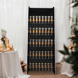BLACK 5 ft Acrylic 5-Tier Wine Glass Rack Champagne Flute HOLDER STAND Party