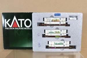KATO 106-6111 N Verwitterte Bnsf Gunderson Doppel Stapel Behälter Auto - Bild 1 von 6