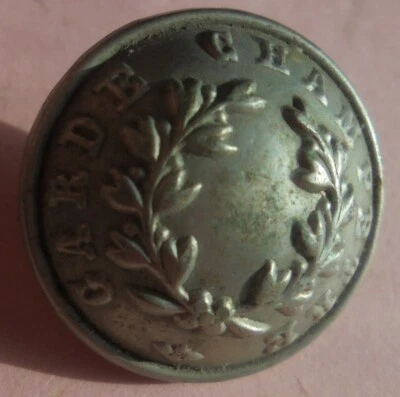 Ancien bouton bombé garde champetre D  : 21  N°34 - Photo 1/2