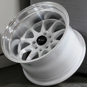 15x9 White Wheel Vors TR3 4x100/4x114.3 0 (1) 73.1 - Picture 1 of 8