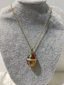 Edgar Berebi Enamel Multi-Colored Egg Locket Necklace - Picture 1 of 5