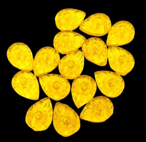 200 Ct Hand Carved 46 Pieces Pear Cut Yellow Citrine Certified Gemstone Lot AP - Picture 1 of 5