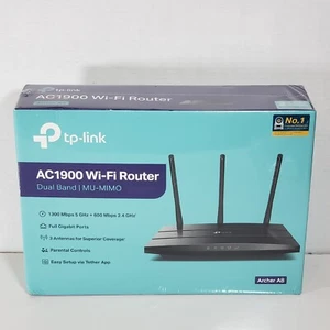 TP Link AC1900 Archer A8 Stream Dual Band Wi-Fi 6 Wireless Router New Sealed - Picture 1 of 12