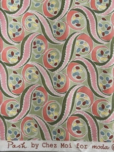 OOP Moda Posh von Chez Moi Baumwollstoffe 15882 Swirl S Rolle 2,25 Yds - Bild 1 von 8