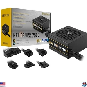 750W Gold Gaming PC Power Supply, 80 Plus ATX, Active PFC, PCIe Gen 5.0 - Afbeelding 1 van 7