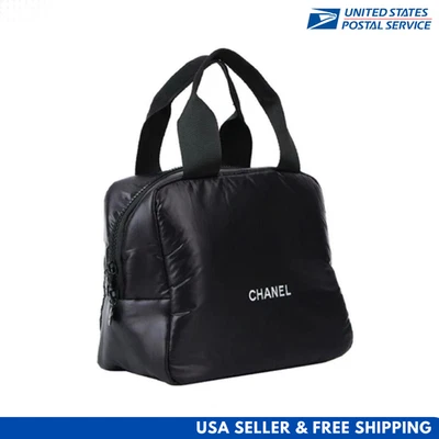 Chanel Mini Boston Makeup Bag – Black Cosmetic Bag with Handle - Image 1 of 4