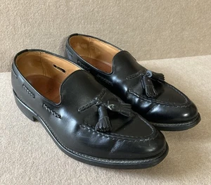 Allen Edmonds Herren 9 D Brookwood Schwarz Leder Quaste Halbschuh Schuhe Sauber 4807 - Bild 1 von 8
