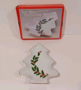 Vintage Weihnachten Porzellan Geschirr Baum Schale in Box aus dem Original Ventures Store - Bild 1 von 6