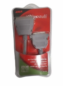 Parallel 1.8M (Speed 1284) (25 Pin Male - 36 Pin Cent Male) Grey Printer Cable - Picture 1 of 1