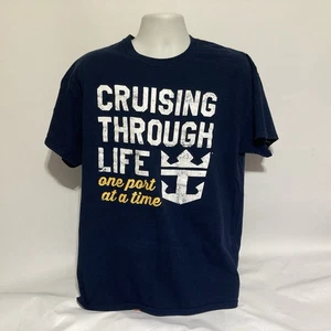 Maglietta Royal Caribbean Cruising Through Life One Port at a Time XL nave da crociera - Foto 1 di 4