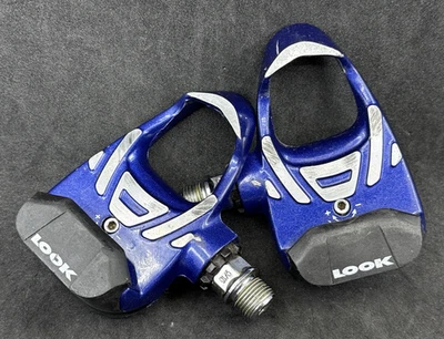 Pedales de carretera Look FREE ARC carbono azul Delta sin clip EXCELENTE USADO - Imagen 1 de 4