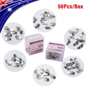 50Pcs Dental Matix Bands Sectional Contoured Metal Matrices Forming sheet S/M/L - Picture 1 of 19