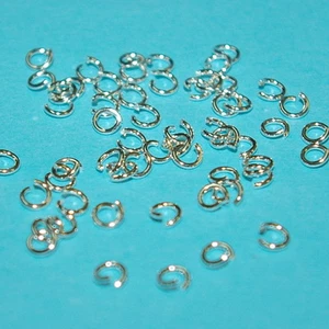 GROSSHANDEL MENGEN 925 Sterlingsilber 4 mm OFFENE SPRUNGRINGE 0,8 mm Stärke 20 dick - Bild 1 von 7