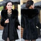 Womens Korean Fashion Faux Fur Parka Outwear Slim Winter Warm Midi Jacket Coat