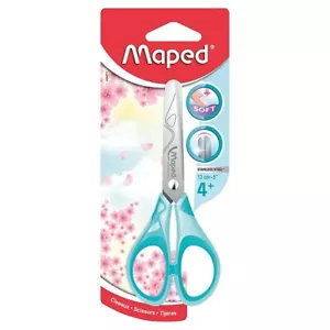 MAPED SOFT STAINLESS STEEL PASTEL 13CM SCISSORS - ASSORTED COLOURS FOR AGES 4+ - Picture 1 of 6