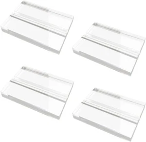 🆕 4 piezas portatarjetas de acrílico transparente 2,8 x 2 x 0,4 pulgadas - Imagen 1 de 4