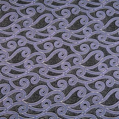 Plata metálica de inspiración africana, gris y negro geométrico, algodón Andover, BTHY Foto 1 de 3