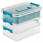 Sterilite - Lake Havasu AZ 14138606 3 Layer Stack & Carry Box  Blue