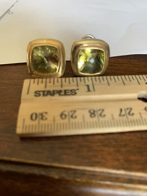 Pendientes David Yurman Plata de Ley 925 11 mm y Oro/Cable Citrino Albión Foto 1 de 4