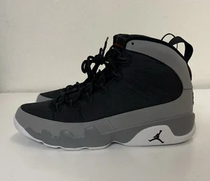 Nike Air Jordan 9 Retro 2022 Mens Sz 10.5 Black Particle Grey Red CT8019-060 NEW - Picture 1 of 13
