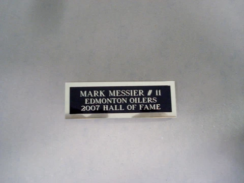 Mark Messier Nameplate For An Autographed Hockey Card Plaque Or Puck Cube 1 X 3 Cover