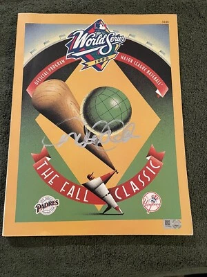 Derek Jeter AUTOGRAPHED 1998 world series program, Steiner MLB Yankees - Image 1 of 2