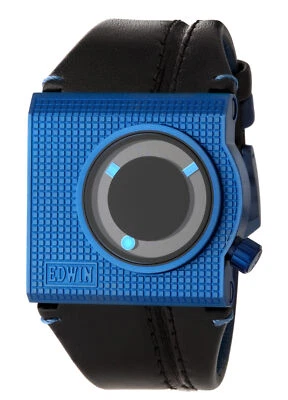 Reloj Edwin CHECKERED Hombre 3 Manejas, Caja Acero Inoxidable con Cuero Genunine Foto 1 de 4