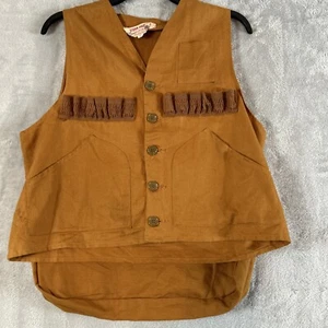 Vtg Storm-Pruf Canvas Hunting Game Shooting Vest Sz L - Picture 1 of 8