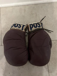 1950s POST New York LEATHER BOXING GLOVES Cassius Clay Muhammad Ali TRAINING ERA - Picture 1 of 8