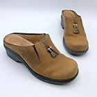 Ariat 93897 Women Brown Leather Mule Tassel Loafer Shoe Size 7.5 B Pre Owned