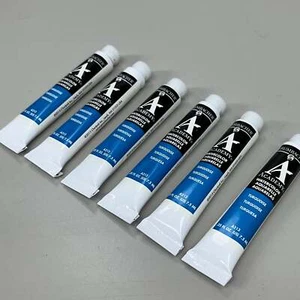 GRUMBACHER 6-PACK! Academy Watercolor Paint Turquoise .25 fl oz / 7.5 ml 0722 (N - Picture 1 of 7