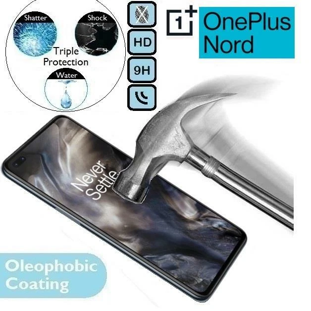 Protector de pantalla de vidrio templado 100 % genuino (One Plus AC2003) para OnePlus Nord Foto 1 de 2