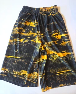Nike Dri Fit Shorts Boys XL Black Yellow Camo Drawstring Pockets Basketball - Picture 1 of 8