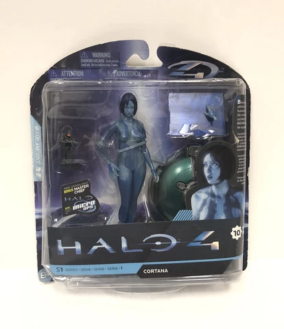 Halo 4 Series 1 Cortana Action Figure with Micro ops Master Chief McFarlane MOC Cover