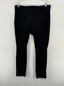 EILEEN FISHER Pants PL Petite Washable Stretch Crepe Pull On Crop Black USA - Picture 1 of 14