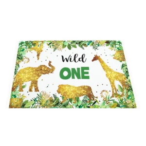 Birthday Party Background Cloth Baby Cartoon Jungle Backdrop Animal Decorations - Picture 1 of 6