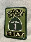 Pacific Coast Highway Vintage bestickter Aufnäher California Route #1 SCHÖN! Unbenutzt