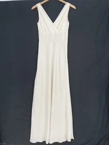 J Crew Sophia Gown Dress In Silk  Women’s Petite Size 2 Off White Beige - Picture 1 of 8