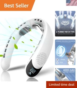 Rechargeable Bladeless Neck Fan with Adjustable Speeds for Ultimate Comfort - Picture 1 of 9