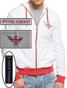 NWT Armani Jeans LOGO ENGLAND World Football Special Edition Slim Fit Hoodie - Picture 1 of 23