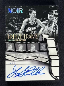 2024-25 Panini Noir John Stockton #FFS-JST Freeze Frame Signatures Auto Jazz /49 - Picture 1 of 2
