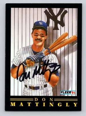 Карта MLB с автографом DON MATTINGLY 1991 Fleer подпись TTM/IP - Изображение 1 из 2